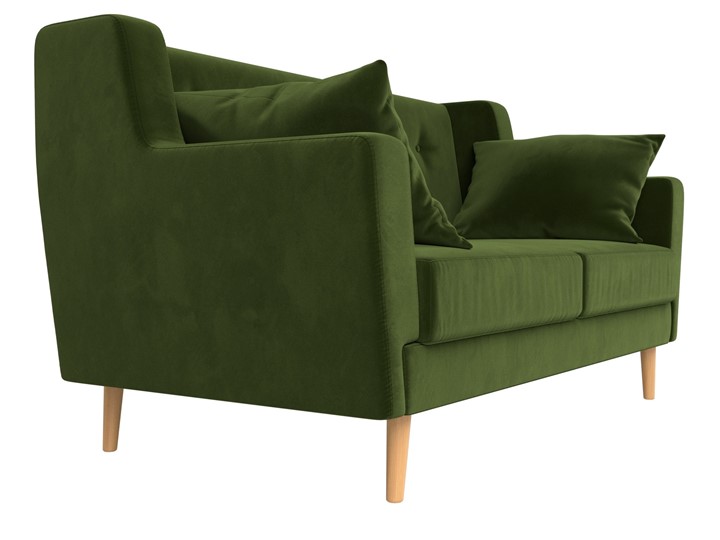 Прямой диван Брайтон 2, Зеленый (микровельвет) в Салехарде - изображение 2