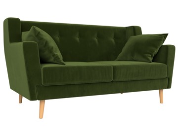 Прямой диван Брайтон 2, Зеленый (микровельвет) в Салехарде