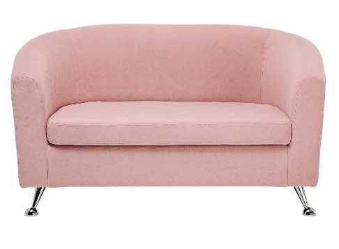 Прямой диван Брамс 2Д розовый в Салехарде - изображение