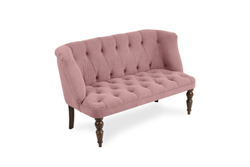 Прямой диван Бриджит розовый ножки коричневые в Лабытнанги