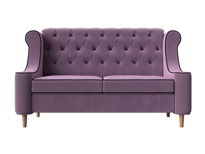 Прямой диван Бронкс, Сиреневый\Коричневый (Микровельвет) в Салехарде - изображение 1