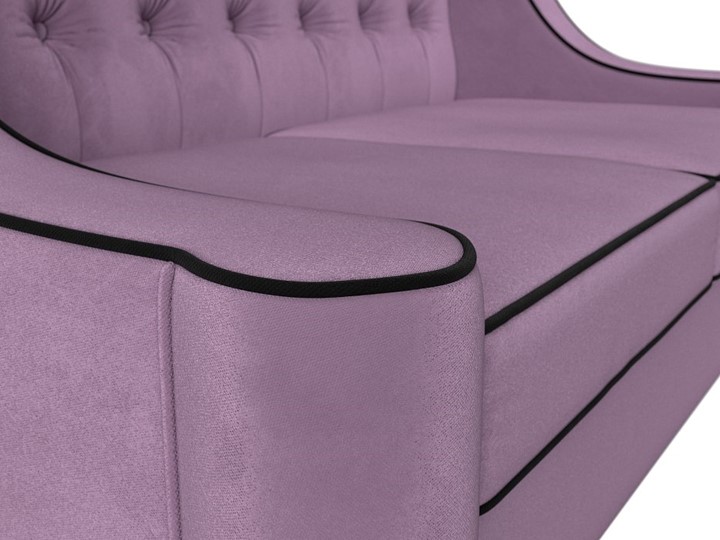 Прямой диван Бронкс, Сиреневый\Коричневый (Микровельвет) в Салехарде - изображение 3