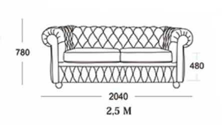 Прямой диван Честер 2,5М (седафлекс) в Тарко-Сале - изображение 16