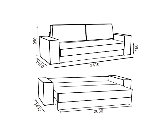 Прямой диван Эдельвейс БД в Ноябрьске - изображение 6
