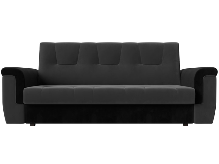 Прямой диван Эллиот, Серый/Черный (велюр) в Салехарде - изображение 2
