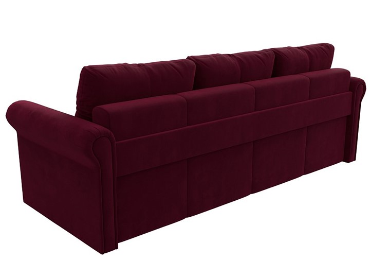 Прямой диван Европа боннель, Бордовый (микровельвет) в Салехарде - изображение 3