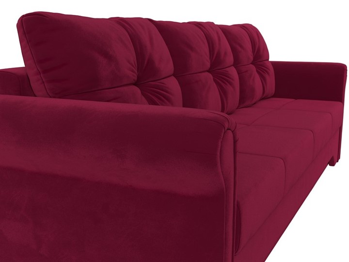Прямой диван Европа боннель, Бордовый (микровельвет) в Салехарде - изображение 5
