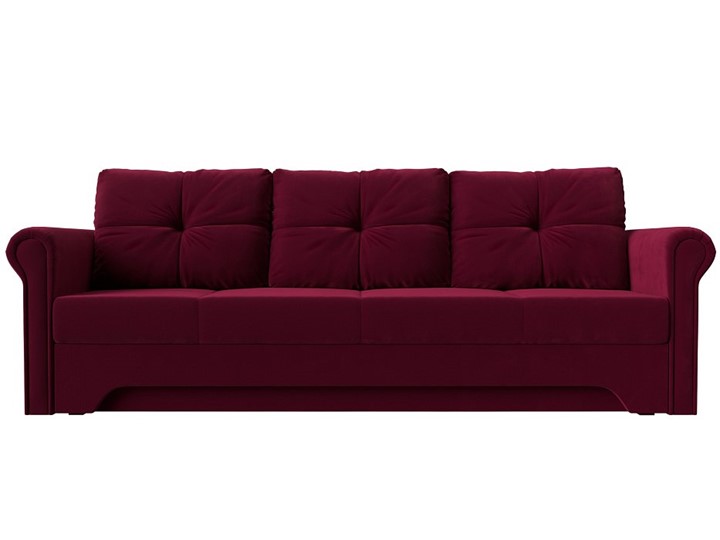 Прямой диван Европа боннель, Бордовый (микровельвет) в Салехарде - изображение 7