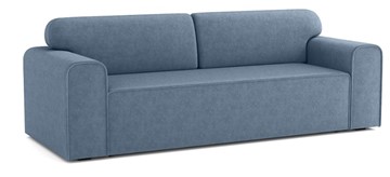 Прямой диван Квентин (еврокнижка), велюр велутто серо-голубой в Салехарде - предосмотр