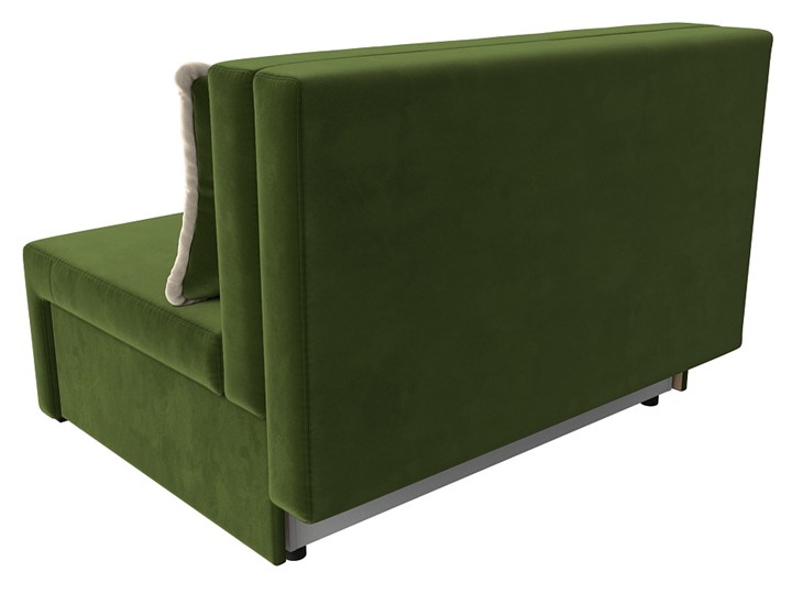 Прямой диван Лагуна, Зеленый/Бежевый (Микровельвет) в Лабытнанги - изображение 8