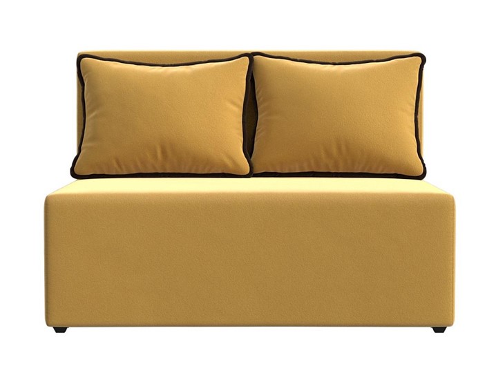 Прямой диван Лагуна, Желтый/Коричневый (Микровельвет) в Тарко-Сале - изображение 4