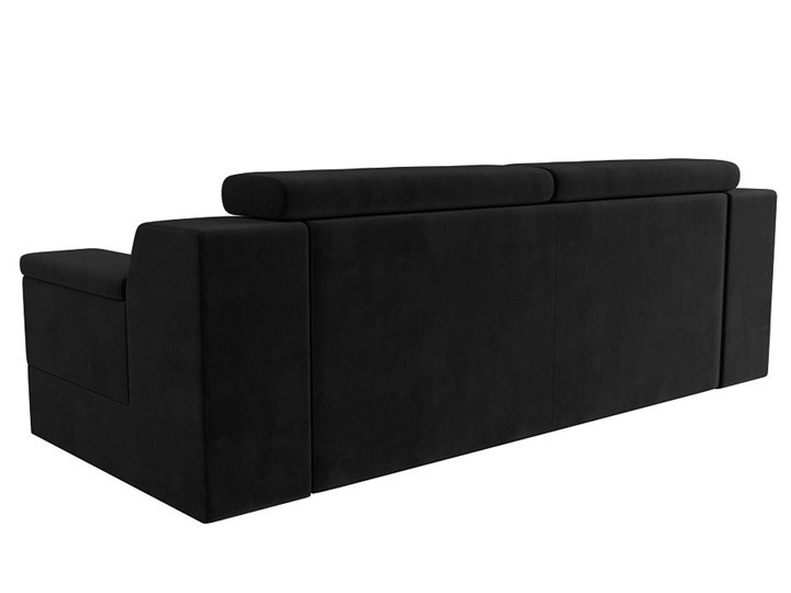 Прямой диван Лига-003 НПБ, Черный (Велюр) в Лабытнанги - изображение 4