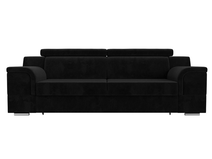 Прямой диван Лига-003 НПБ, Черный (Велюр) в Салехарде - изображение 9