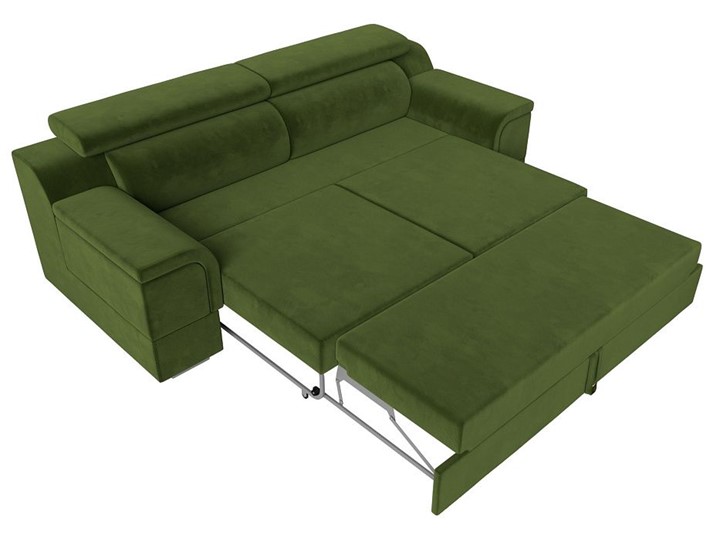 Прямой диван Лига-003 НПБ, Зеленый (Микровельвет) в Салехарде - изображение 3