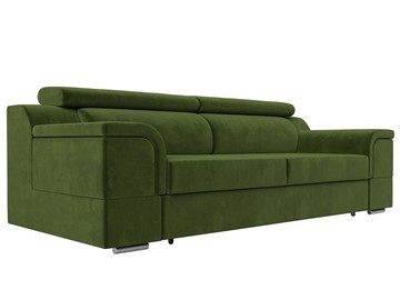 Прямой диван Лига-003 НПБ, Зеленый (Микровельвет) в Надыме