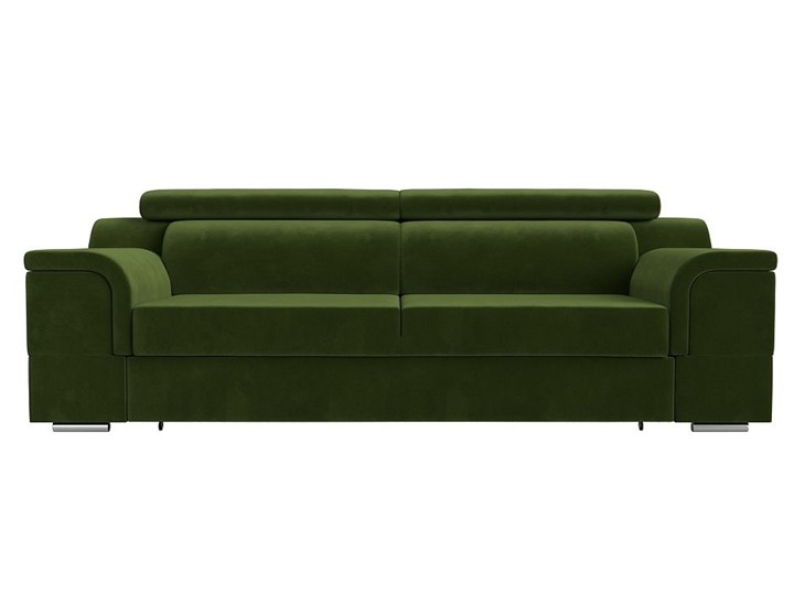 Прямой диван Лига-003 НПБ, Зеленый (Микровельвет) в Салехарде - изображение 4