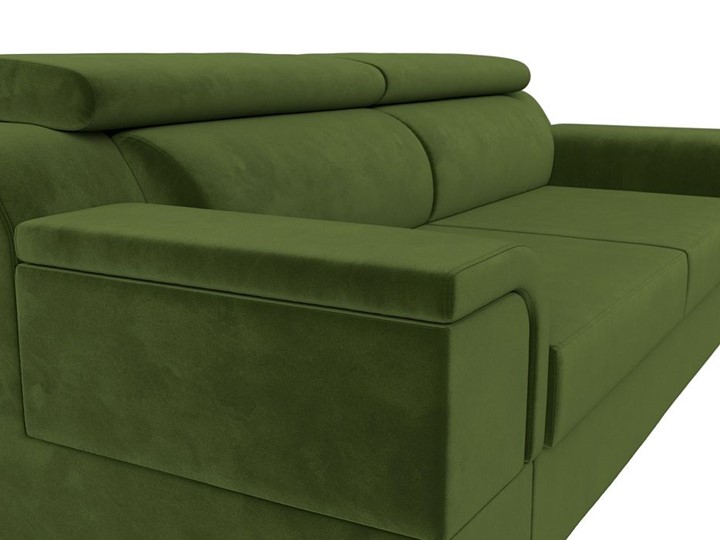 Прямой диван Лига-003 НПБ, Зеленый (Микровельвет) в Салехарде - изображение 6