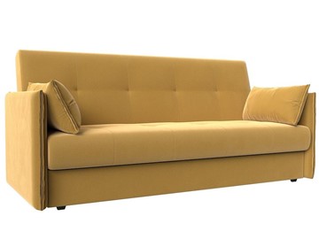 Прямой диван Лига-018, Желтый (микровельвет) в Надыме