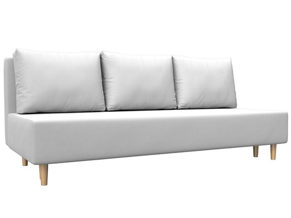 Прямой диван Лига-033, Белый (Экокожа) в Салехарде - изображение