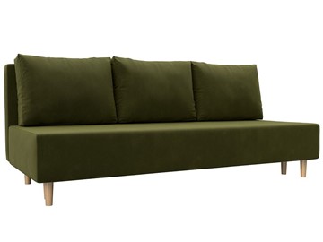 Прямой диван Лига-033, Зеленый (Микровельвет) в Салехарде