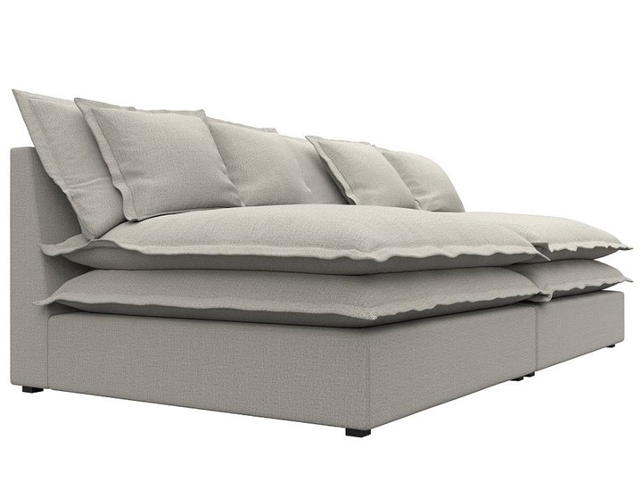 Прямой диван Лига-040, Амур бежевый (рогожка) в Салехарде - изображение 2