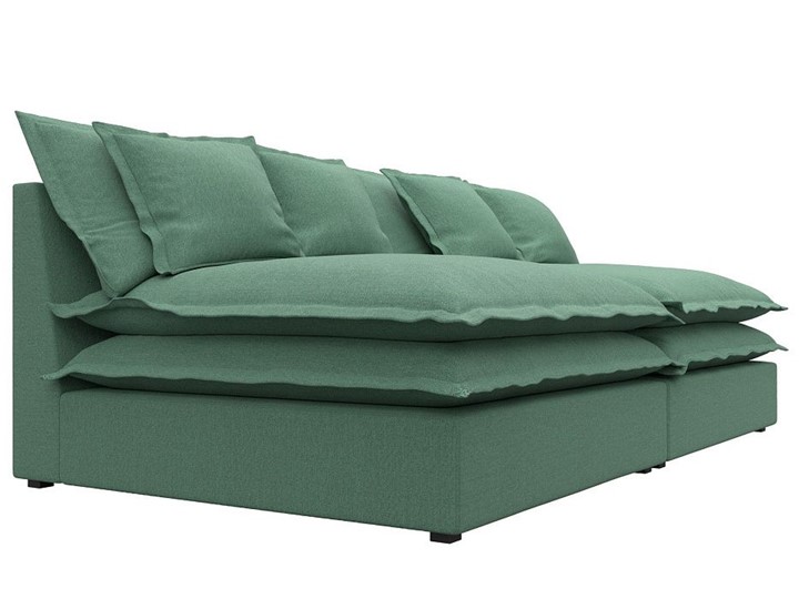 Прямой диван Лига-040, Амур зеленый (рогожка) в Салехарде - изображение 2