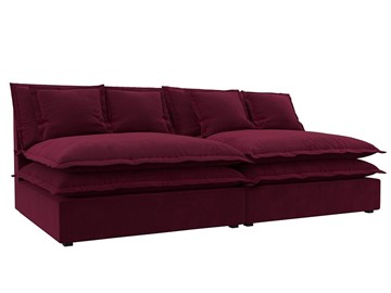 Прямой диван Лига-040, Бордовый (микровельвет) в Надыме
