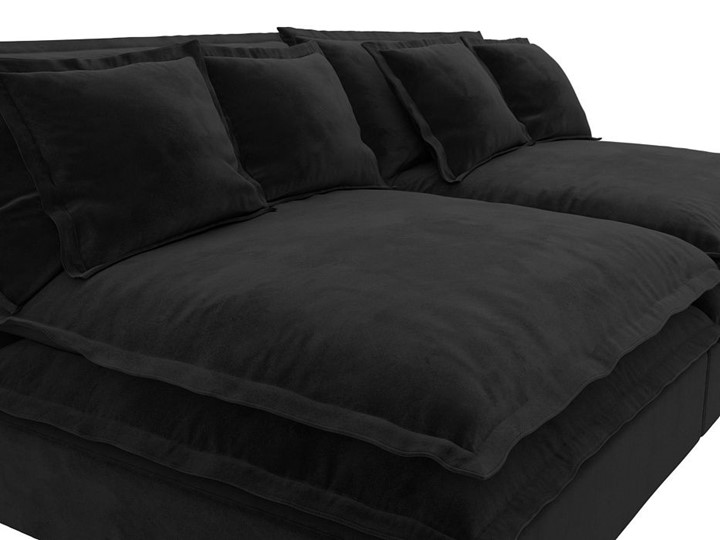 Прямой диван Лига-040, Черный (Велюр) в Салехарде - изображение 3