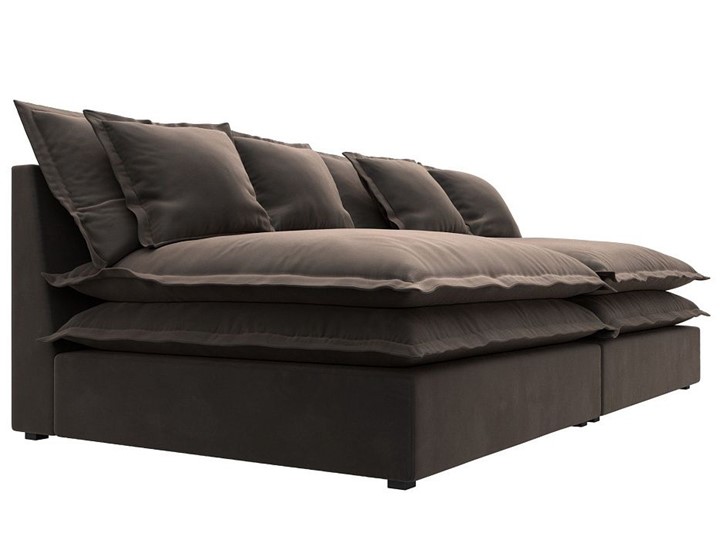 Прямой диван Лига-040, Коричневый (Велюр) в Салехарде - изображение 2