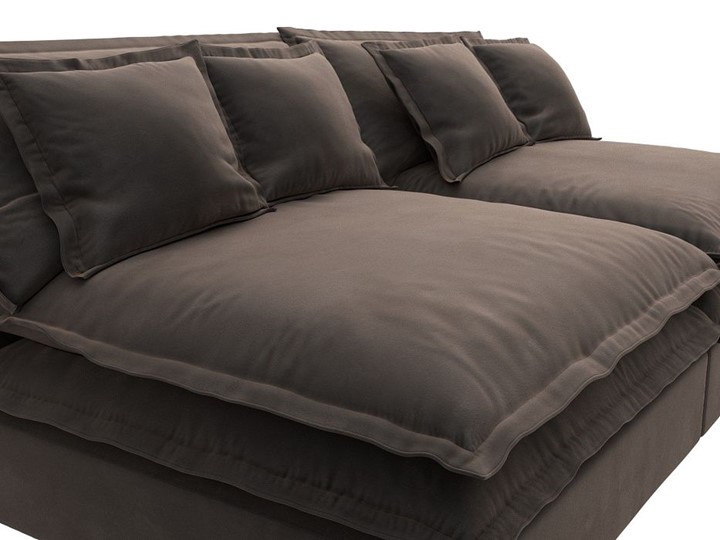 Прямой диван Лига-040, Коричневый (Велюр) в Салехарде - изображение 3