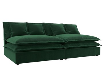 Прямой диван Лига-040, Зеленый (Велюр) в Губкинском