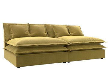 Прямой диван Лига-040, Желтый (микровельвет) в Лабытнанги