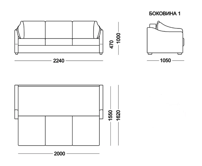Прямой диван Литиция 1 в Муравленко - изображение 6