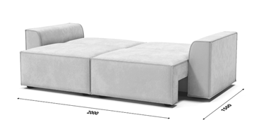 Прямой диван Лофт БЛ1-БП1 (НПБ/Тик-так) в Салехарде - предосмотр 4