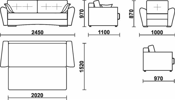 Прямой диван Мальта 1 К БД в Салехарде - изображение 9