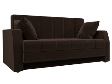 Прямой диван Малютка, Коричневый (микровельвет) в Надыме