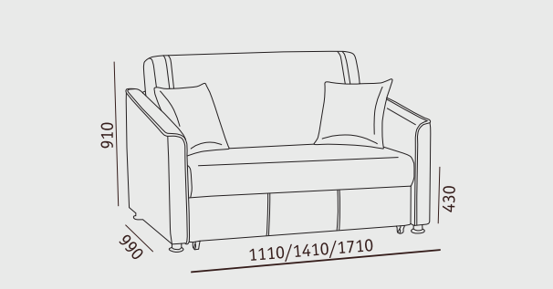 Прямой диван Милан 3 (120) в Салехарде - изображение 2