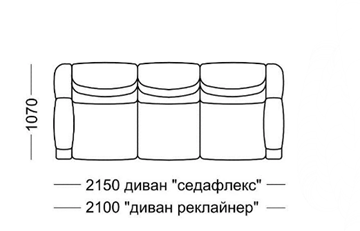 Прямой диван Мишель Элита 50 М, седафлекс в Муравленко - предосмотр 7