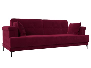 Прямой диван Орлеан, Бордовый (Микровельвет) в Салехарде