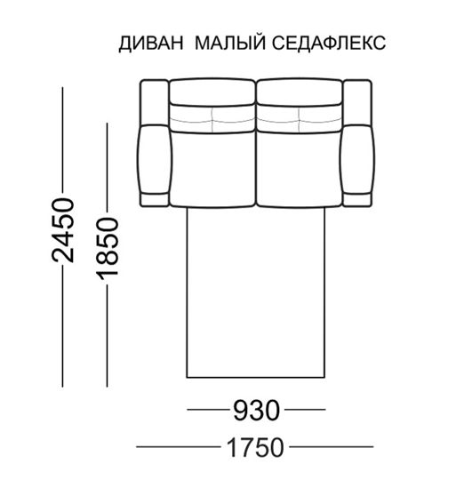 Диван прямой Рокфорд МД, седафлекс в Муравленко - изображение 3