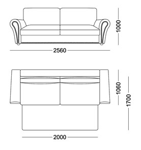 Прямой диван Виктория 2 подушки в Салехарде - предосмотр 5