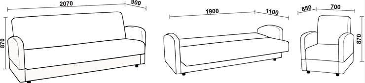 Прямой диван Нео 2 М БД в Салехарде - изображение 9