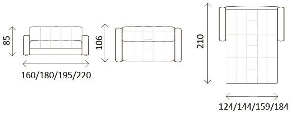 Прямой диван Вега 1600 в Салехарде - изображение 3