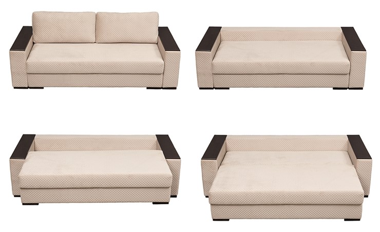 Прямой диван Мэдисон с накладками и полками в Лабытнанги - изображение 1