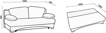 Прямой диван Нео 27 БД пружинный блок в Салехарде - предосмотр 15
