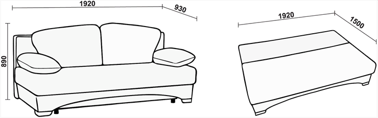 Прямой диван Нео 27 БД пружинный блок в Салехарде - изображение 15