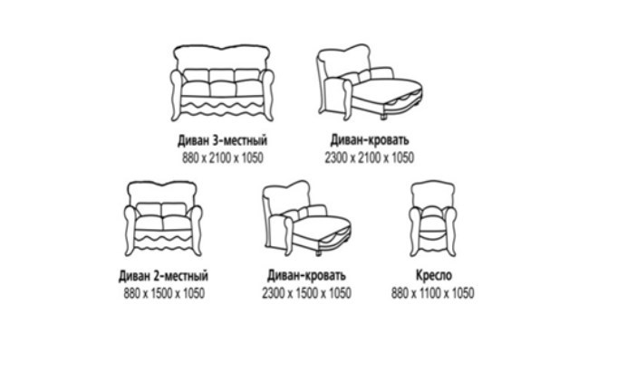 Прямой диван Барокко 2, ДБ3 в Салехарде - изображение 5