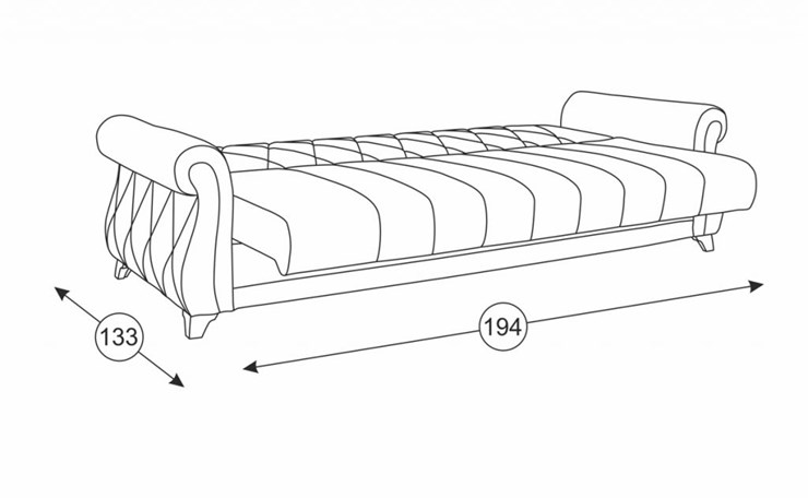 Прямой диван Роуз Арт. ТК 412 в Ноябрьске - изображение 1