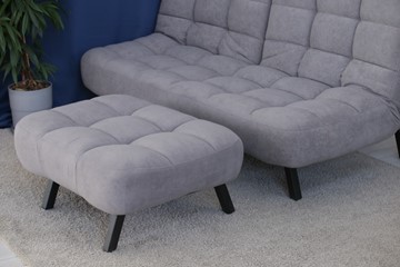 Комплект мебели Абри цвет серый диван + пуф опора металл в Тарко-Сале