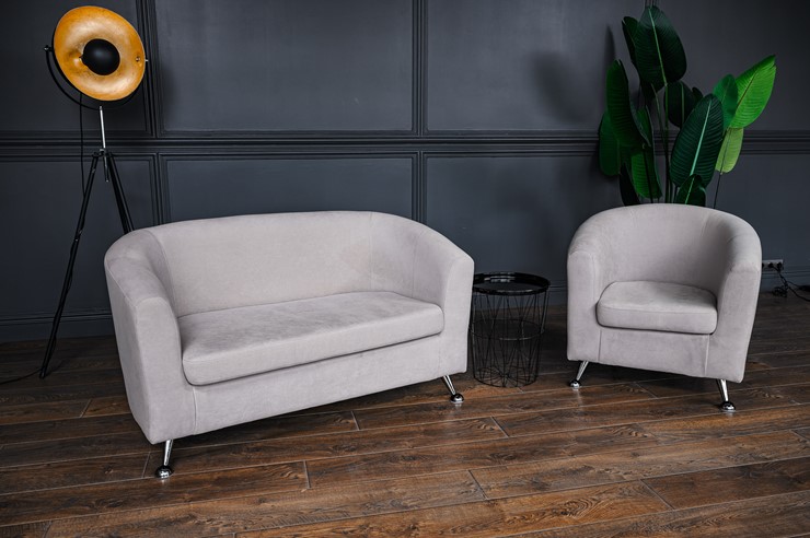 Комплект мебели Брамс  цвет бежевый диван 2Д + кресло в Новом Уренгое - изображение 1